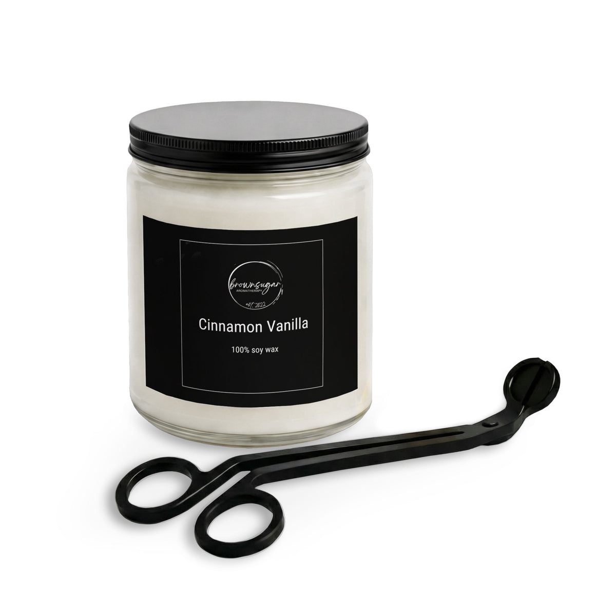 Cinnamon Vanilla Soy Candle  with Wick Trimmer